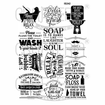 Crafteria Bath Designs Insert Sheet (Transparent Sheet) IS242