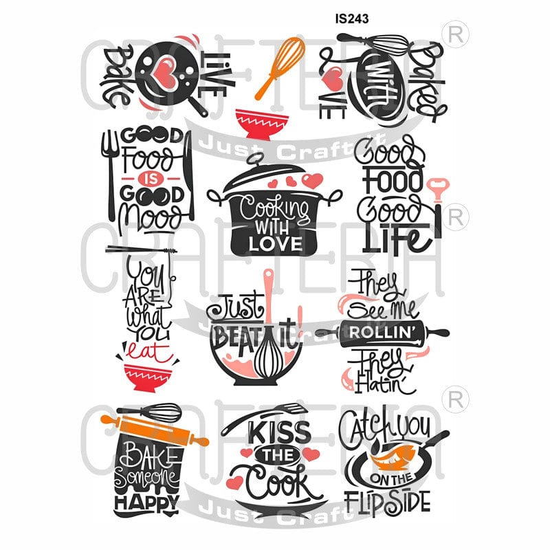 Crafteria Food Designs Insert Sheet (Transparent Sheet) IS243