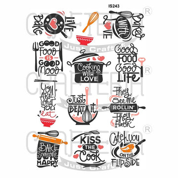 Crafteria Food Designs Insert Sheet (Transparent Sheet) IS243