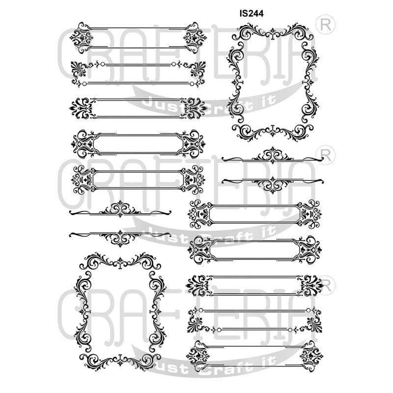 Crafteria Frame Designs Insert Sheet (Transparent Sheet) IS244