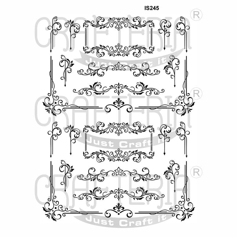 Crafteria Border Designs Insert Sheet (Transparent Sheet) IS245