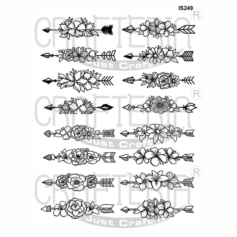 Crafteria Border Designs Insert Sheet (Transparent Sheet) IS249