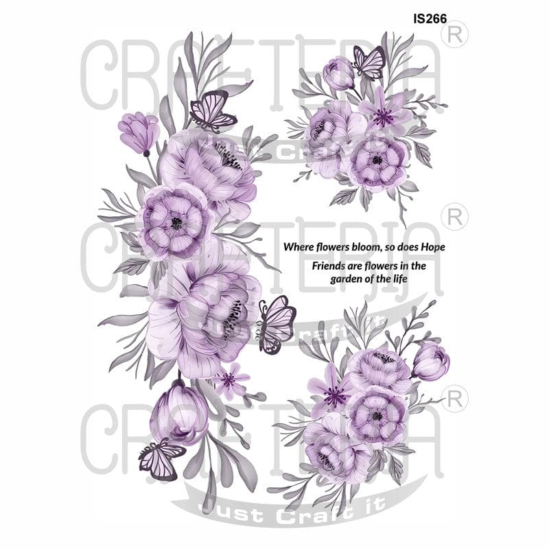 Crafteria Floral Designs Insert Sheet (Transparent Sheet) IS266