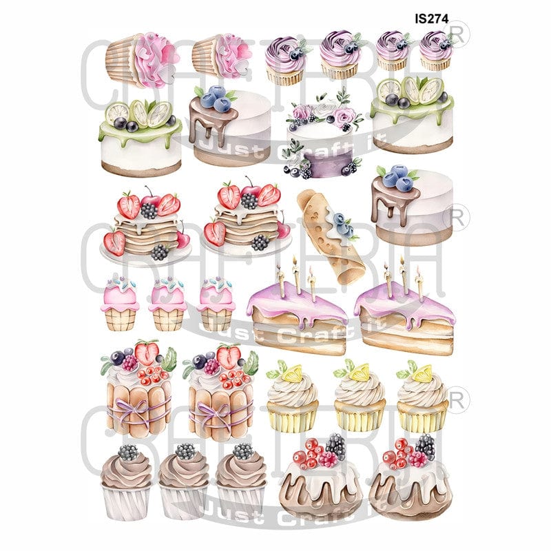 Crafteria Desserts Designs Insert Sheet (Transparent Sheet) IS274