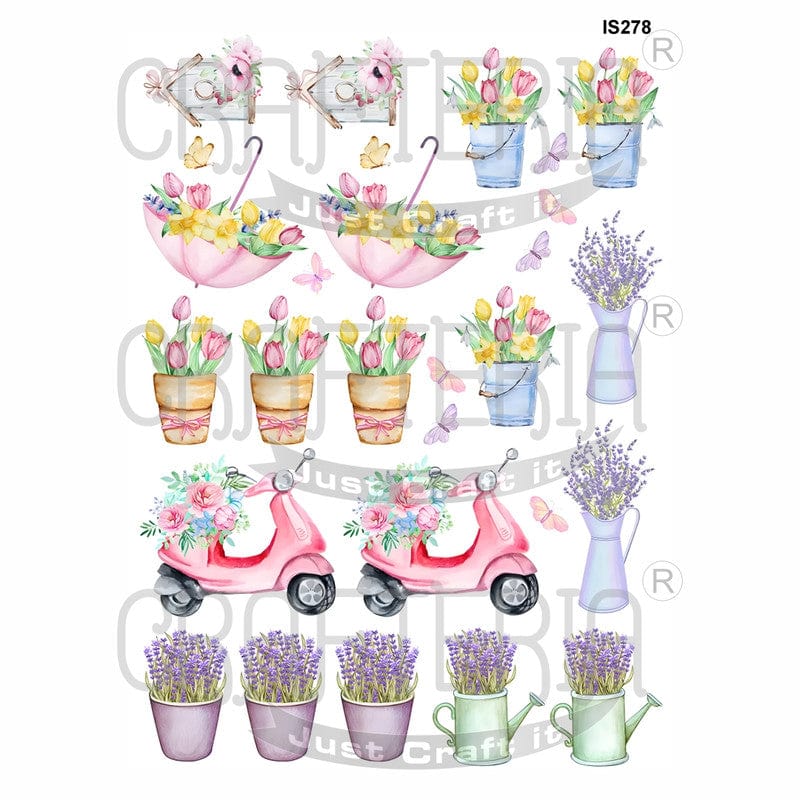 Crafteria Floral Designs Insert Sheet (Transparent Sheet) IS278