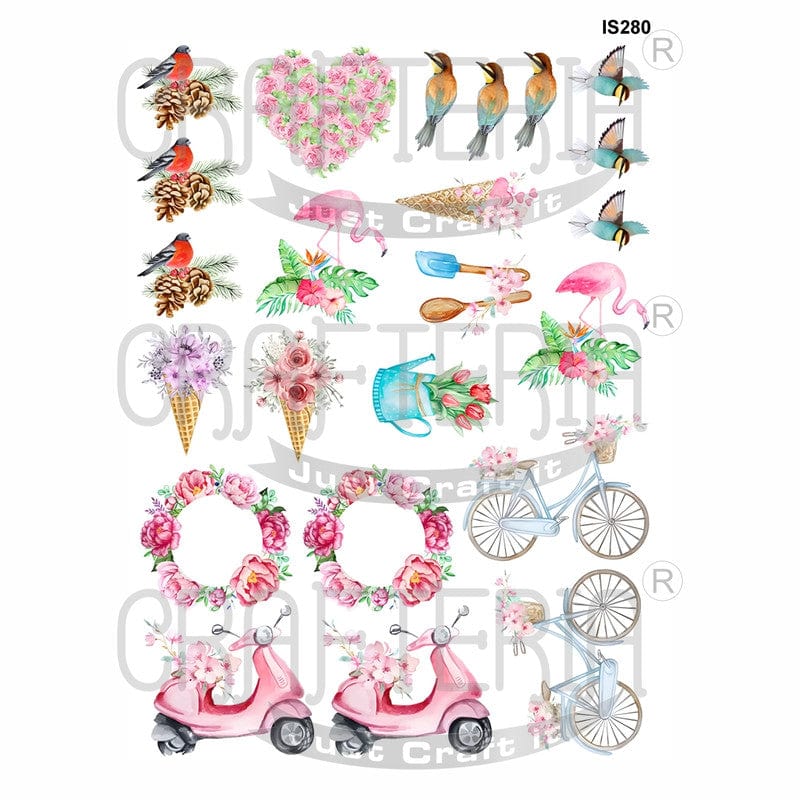 Crafteria Floral Designs Insert Sheet (Transparent Sheet) IS280