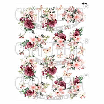Flower Simple Insert Floral Designs Insert Sheet (Transparent Sheet) IS292