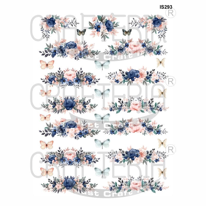 Flower Simple Insert Floral Designs Insert Sheet (Transparent Sheet) IS293