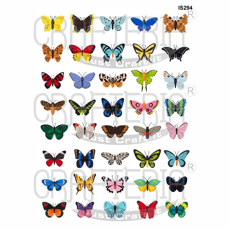 Crafteria Butterfly Designs Insert Sheet (Transparent Sheet) IS294