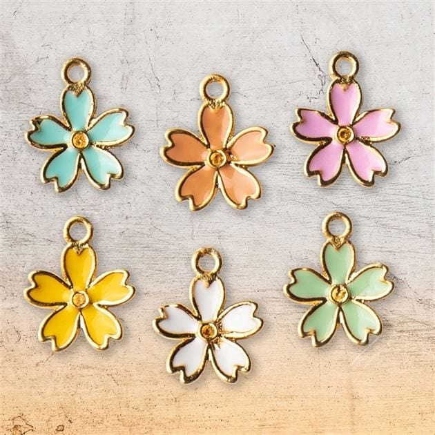 My Store JEWELLERY CHARMS FLOWER GOLD JEWELLERY CHARMS