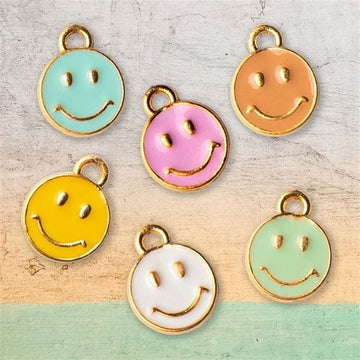 My Store JEWELLERY CHARMS ROUND SMILE GOLD JEWELLERY CHARMS