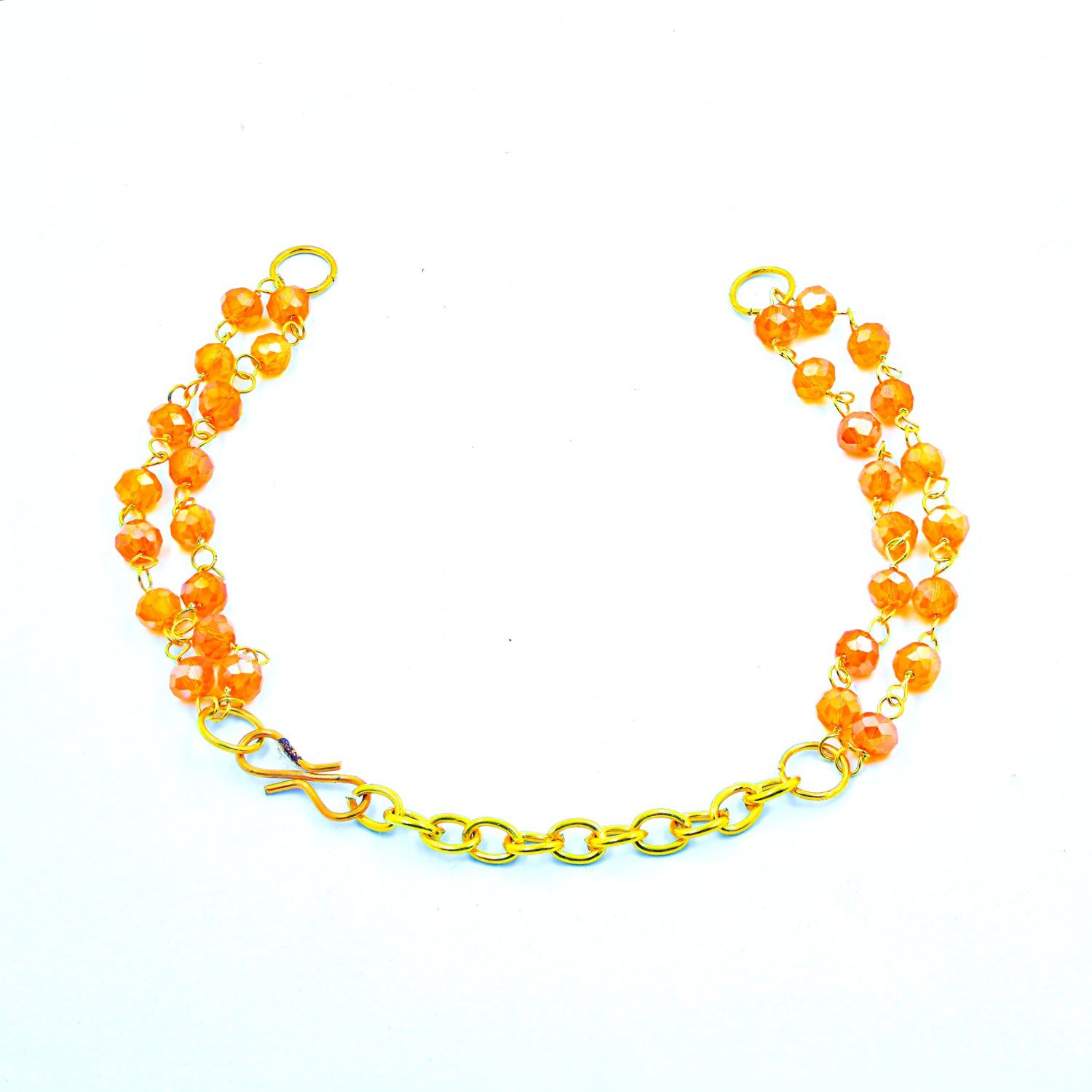 Crafteria ORANGE BRACELET RAKHI CHAIN NO 7