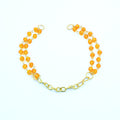 Crafteria GOLDEN YELLOW BRACELET RAKHI CHAIN NO 7