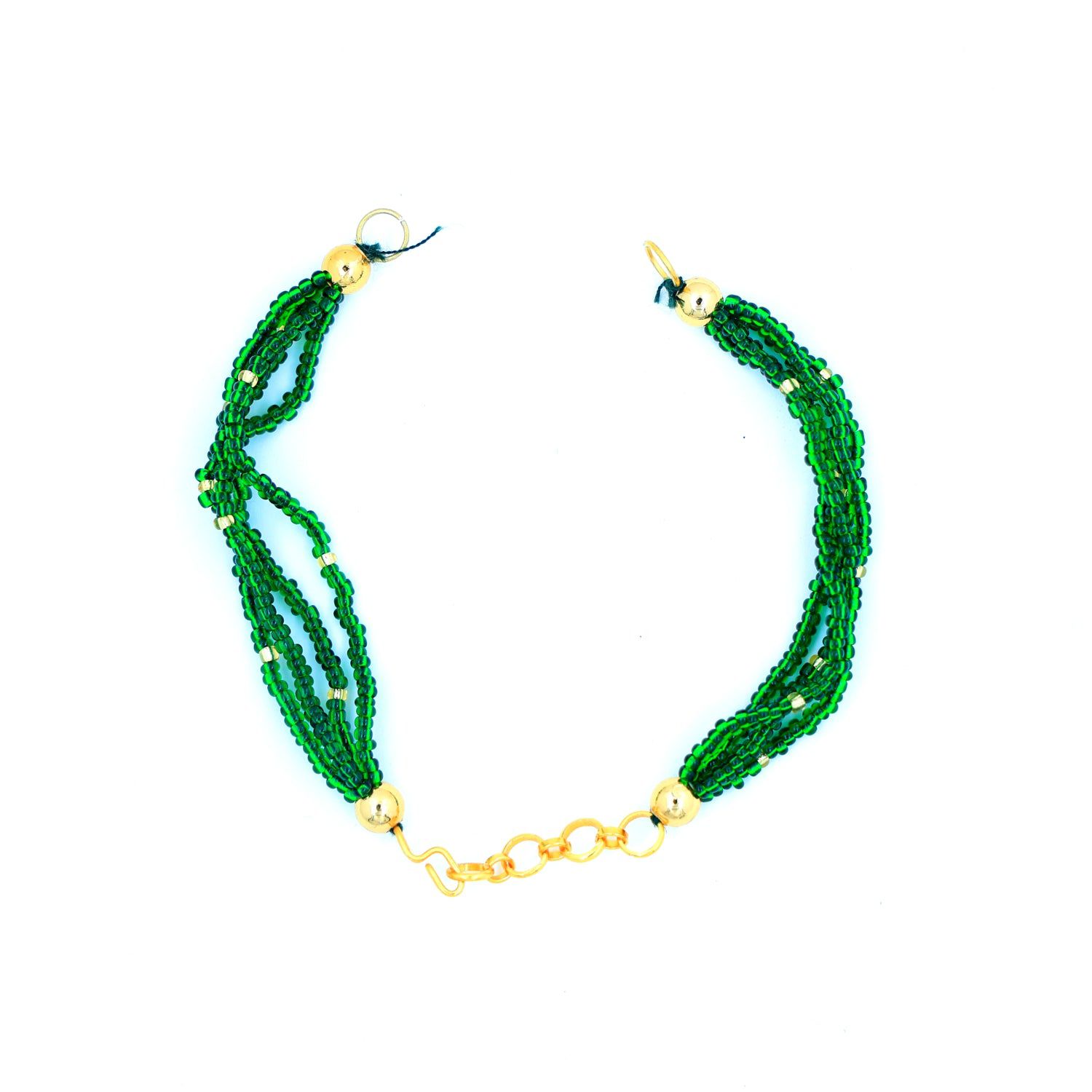 Crafteria GREEN BRACELET RAKHI CHAIN NO 8