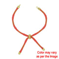 Crafteria Coral Colour And Gold Rope Bracelet With Adjustable Clasp