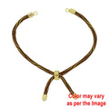Crafteria Brown Colour And Gold Rope Bracelet With Adjustable Clasp