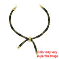 Crafteria Black Colour And Gold Rope Bracelet With Adjustable Clasp