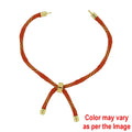 Crafteria Orange Colour And Gold Rope Bracelet With Adjustable Clasp