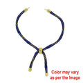 Crafteria D Blue Colour And Gold Rope Bracelet With Adjustable Clasp