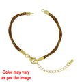 Crafteria Brown Colour And Gold Rope Bracelet With Adjustable Clasp