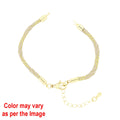 Crafteria Beige Colour And Gold Rope Bracelet With Adjustable Clasp