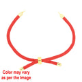 Crafteria Red Colour And Gold Rope Bracelet With Adjustable Clasp