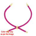Crafteria Magenta Colour And Gold Rope Bracelet With Adjustable Clasp