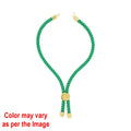 Crafteria Green Colour Rope Bracelet with Gold Accents and Centerpiece