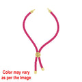 Crafteria D Pink Colour Rope Bracelet with Gold Accents and Centerpiece