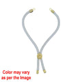 Crafteria Off White Colour Rope Bracelet with Gold Accents and Centerpiece