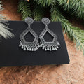 Crafteria Oxidized Silver Jhumka Design 2