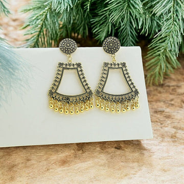 Crafteria Oxidized Gold Jhumka Design 4