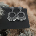 Crafteria Oxidized Silver Jhumka Design 5