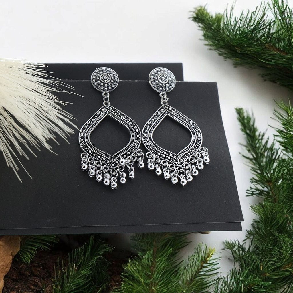 Crafteria Oxidized Silver Jhumka Design 6