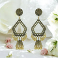 Crafteria Oxidized Gold Jhumka Design 11