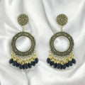 Crafteria Oxidized Gold Jhumka Design 13