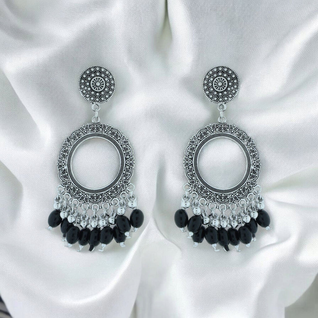 Crafteria Oxidized Gold Jhumka Design 13
