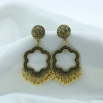 Crafteria Oxidized Gold Jhumka Design 19