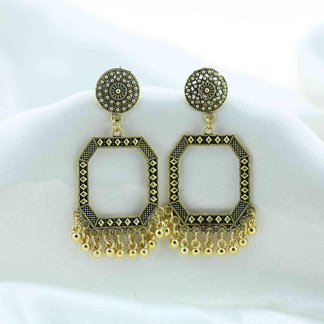 Crafteria Oxidized Gold Jhumka Design 20