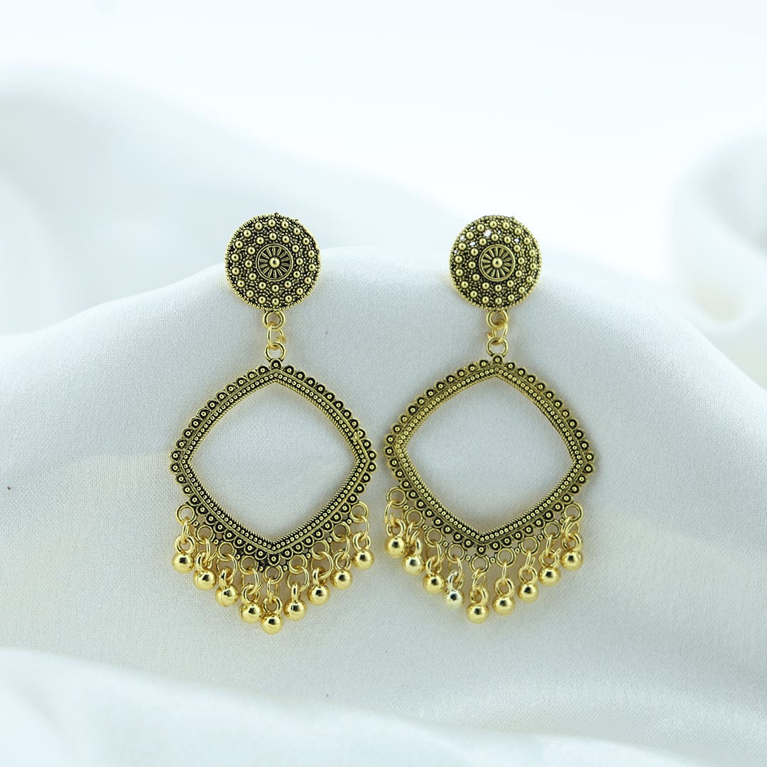 Crafteria Oxidized Gold Jhumka Design 22