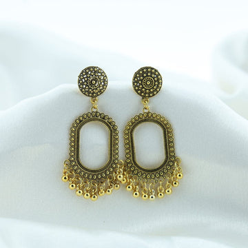 Crafteria Oxidized Gold Jhumka Design 25