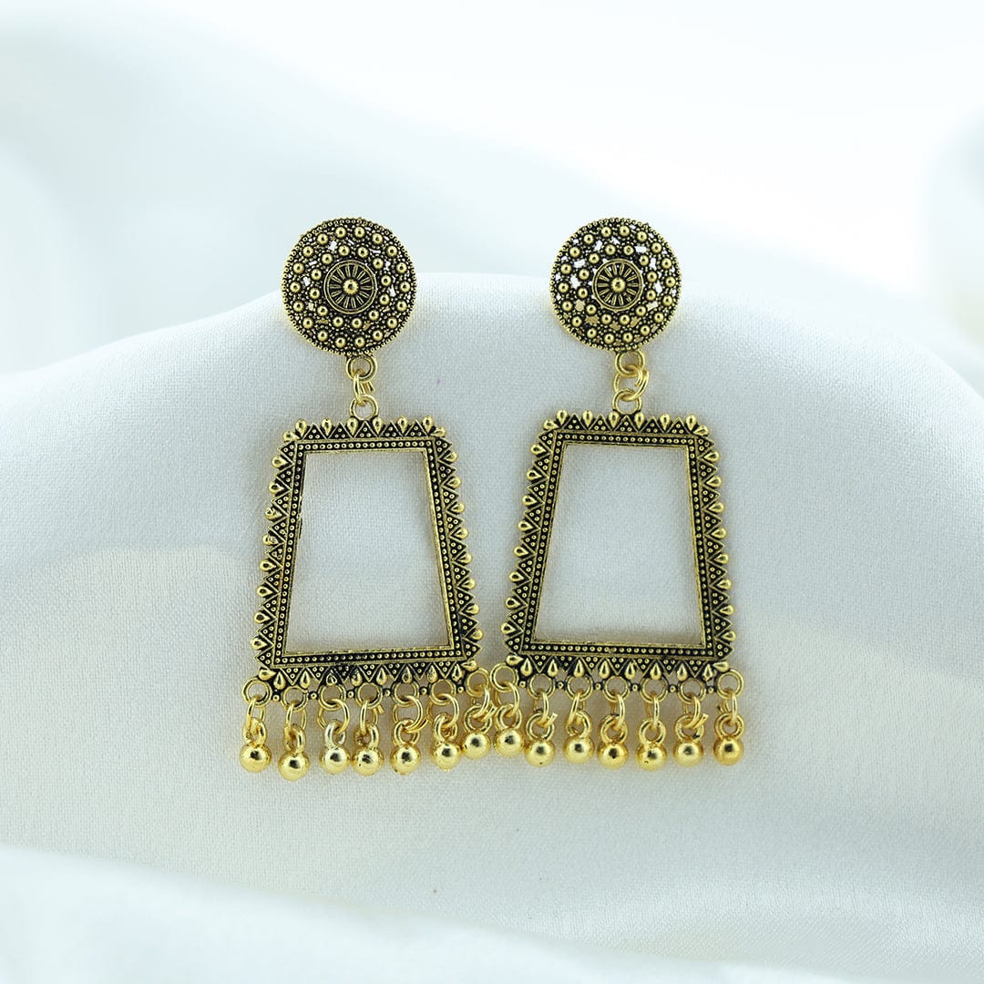 Crafteria Oxidized Gold Jhumka Design 26