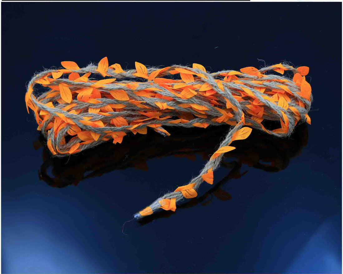 My Store JUTE DORE Jute Dore With Orange Leaf