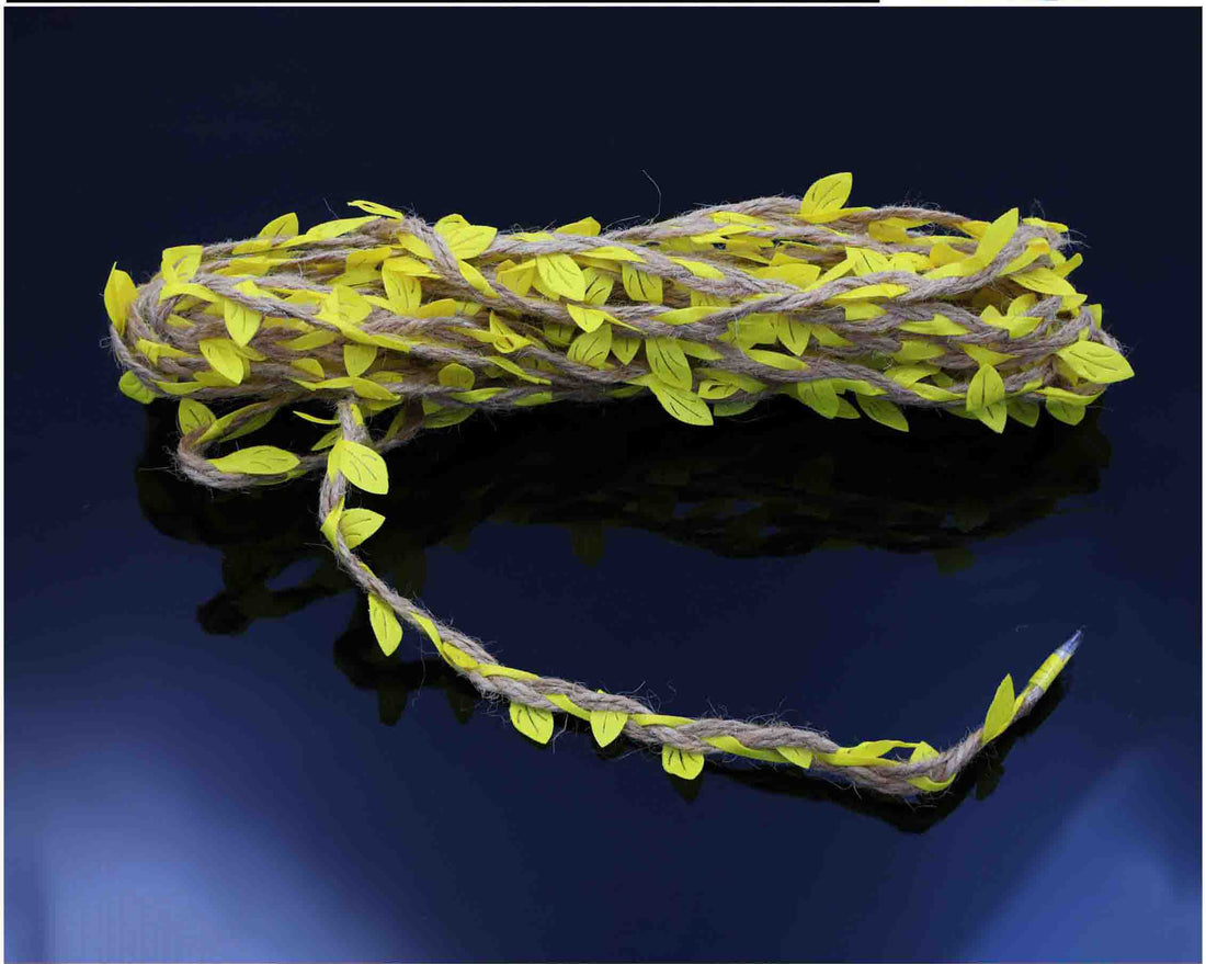 My Store JUTE DORE Jute Dore With Yellow Leaf