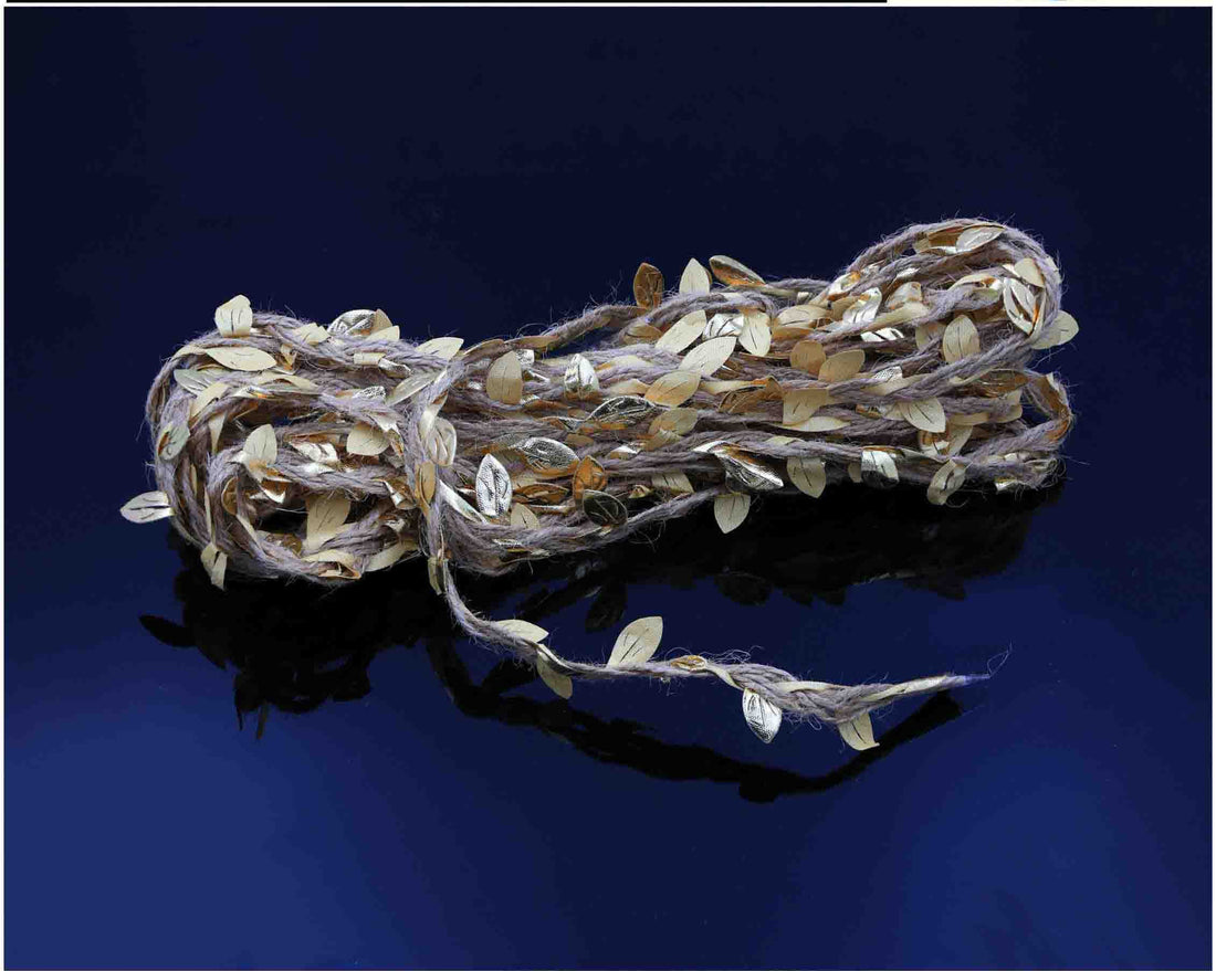 My Store JUTE DORE Jute Dore With Golden Leaf