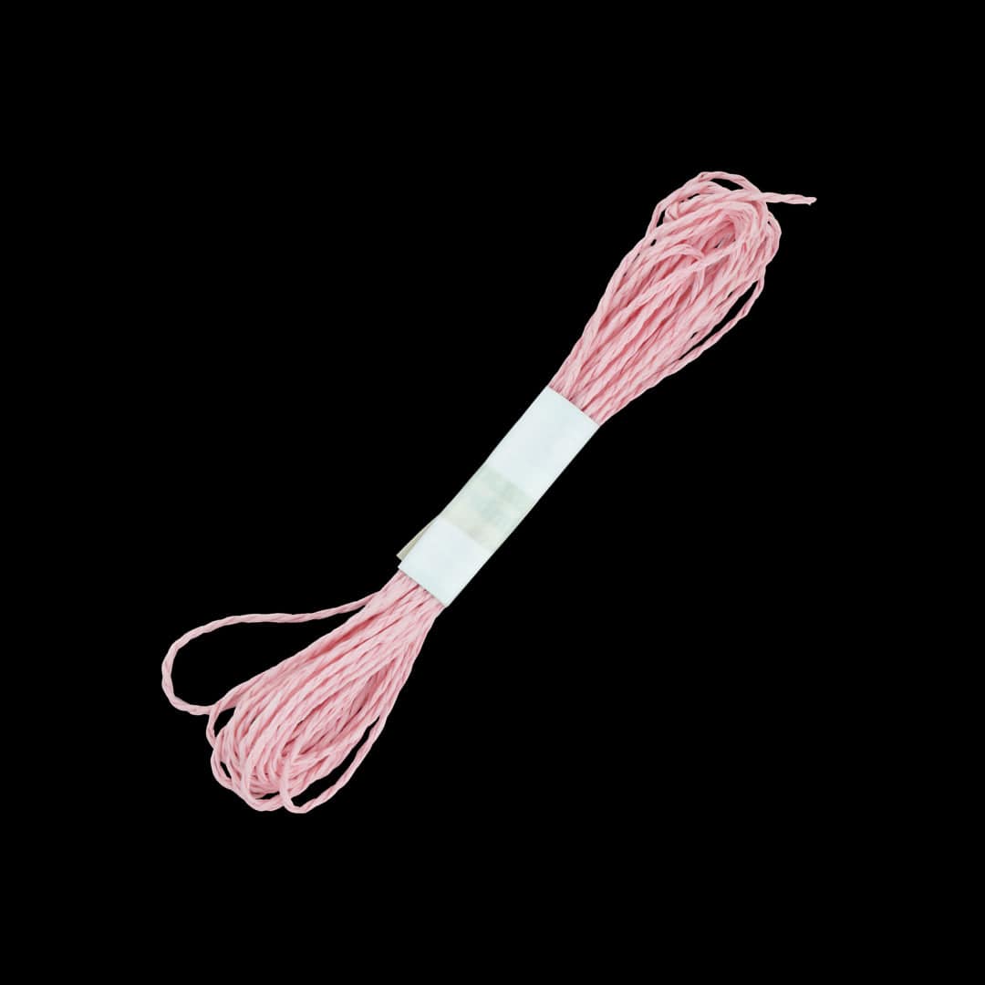 Crafteria Light Pink Colour Paper Thread Twisted Rope for DIY Art