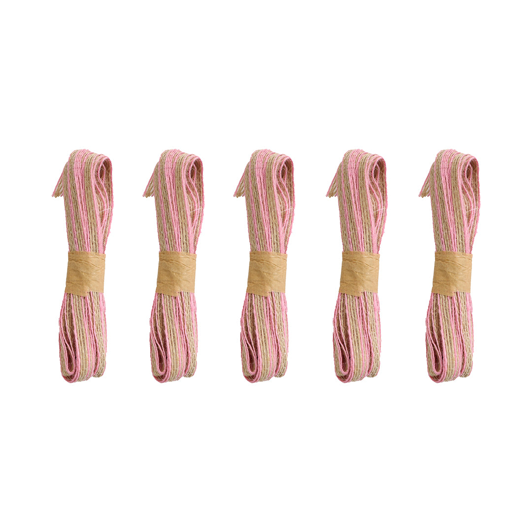 Crafteria Light Pink & Natural Twine Thread Bundles