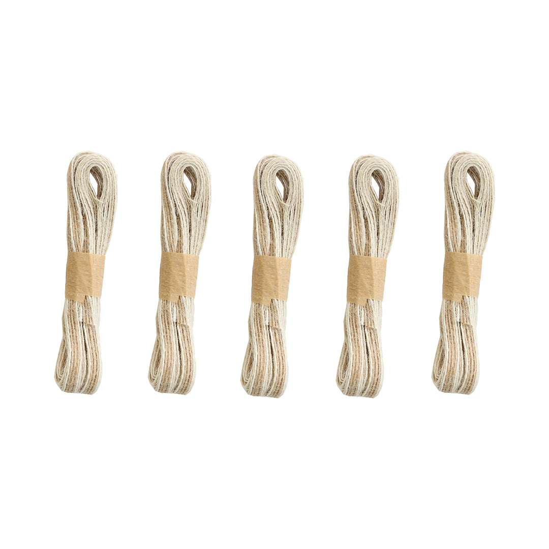 Crafteria White & Natural Twine Thread Bundles