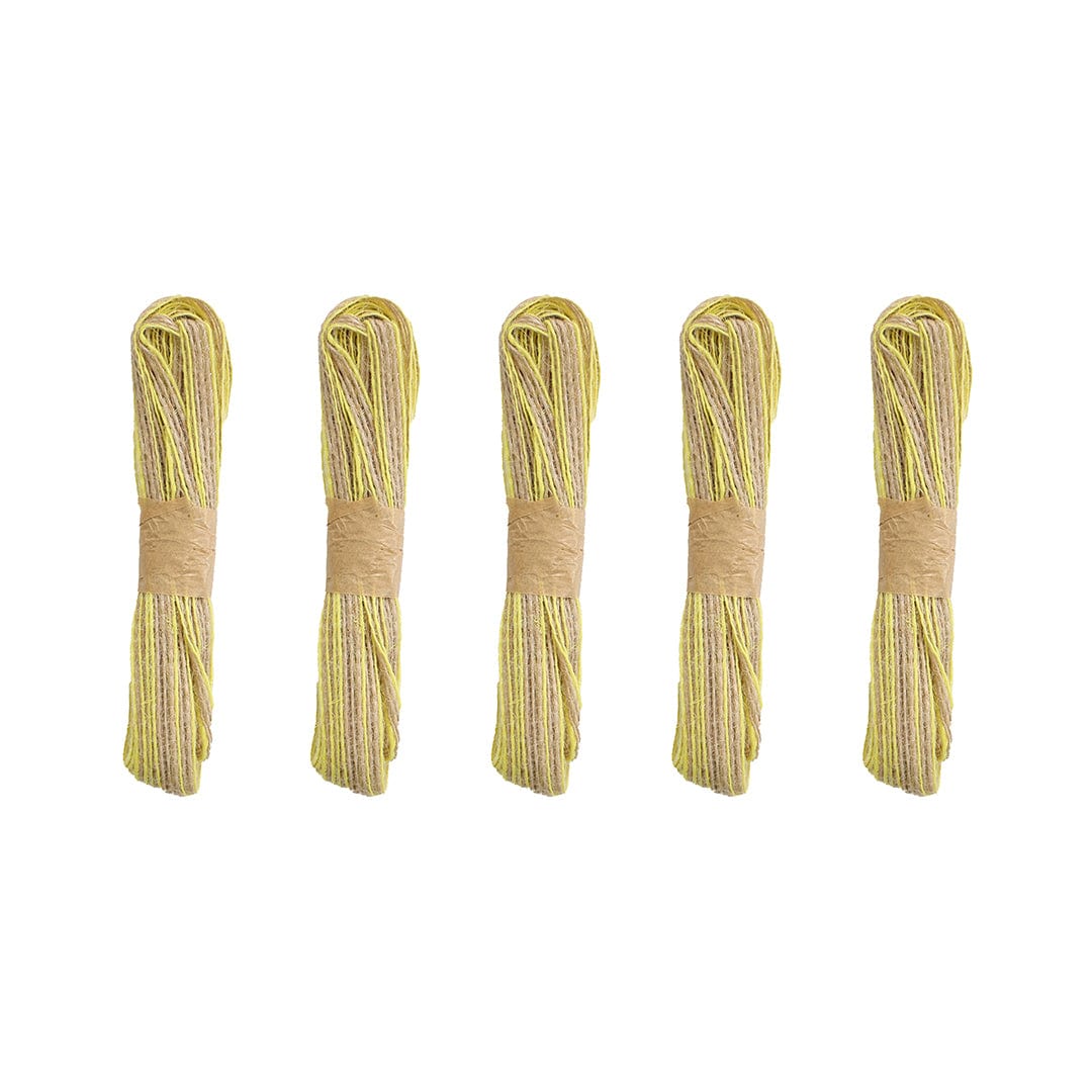 Crafteria Yellow & Natural Twine Thread Bundles