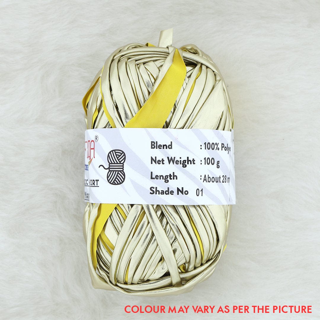 Crafteria Gold Metallic T-Shirt Yarn